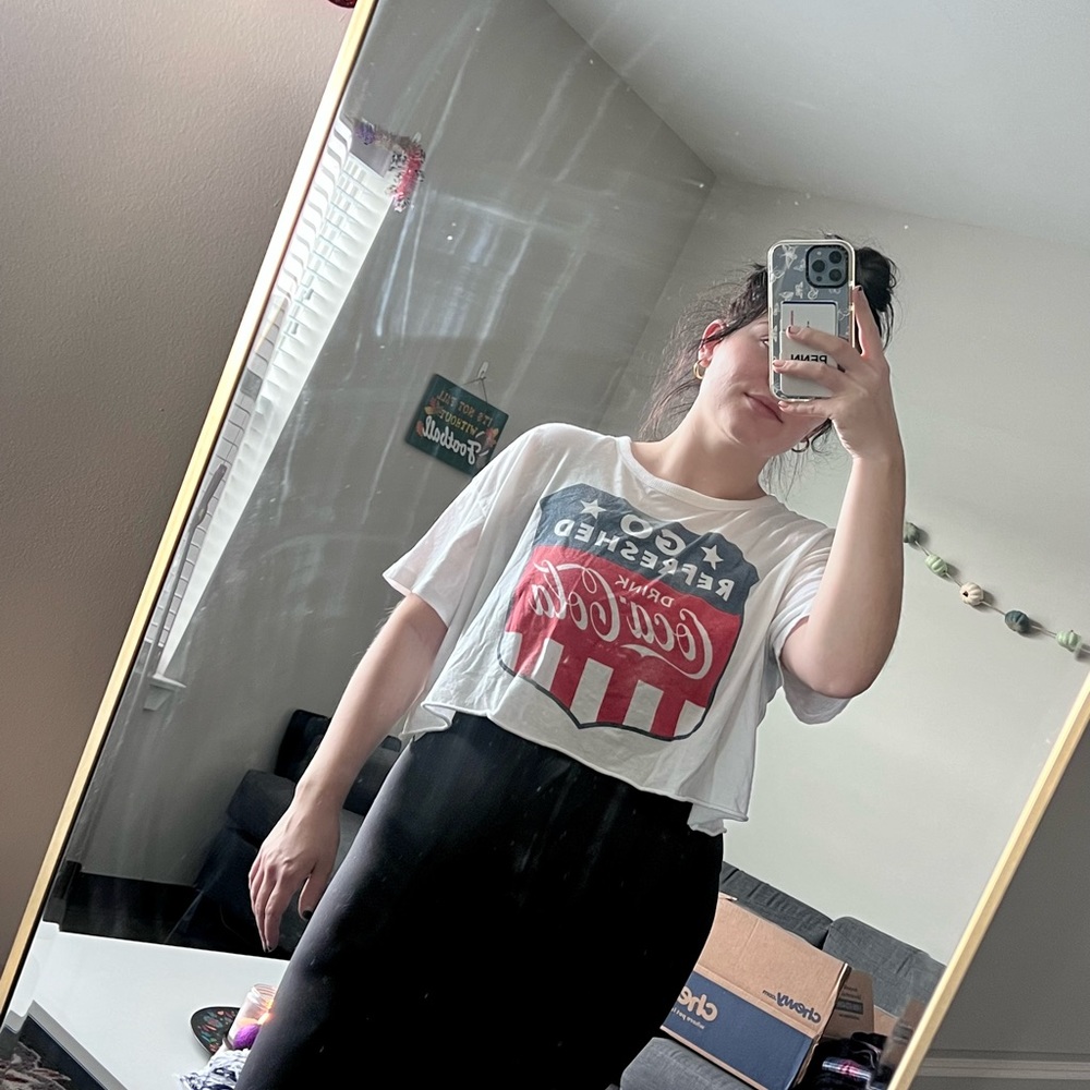 Coca Cola cropped graphic t-shirt